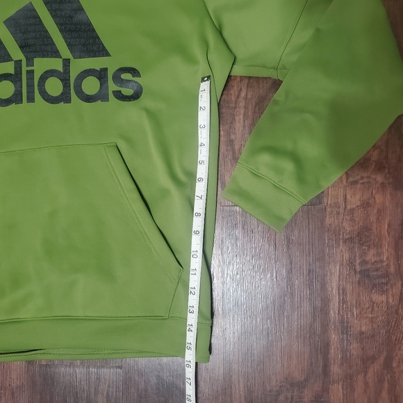 Adidas Green Hoodie Mens Size XL 100% Polyester - Picture 4 of 10